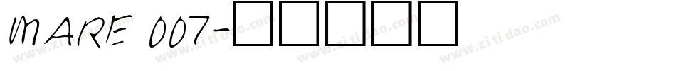 MARE 007字体转换